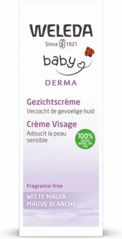 Weleda Baby Sensitive Witte Malva Gezichtscrème -Peuterpaleis Winkel 613x1200