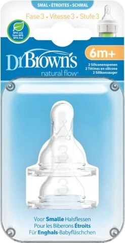 Dr. Brown's Fles Speen Standaard - Fase 3 - 2 Stuks -Peuterpaleis Winkel 620x1200 2