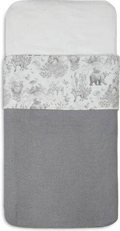 Jollein Baby Laken Wieg 75x100cm Pimpelmees - Forest Animals -Peuterpaleis Winkel 625x1200 5