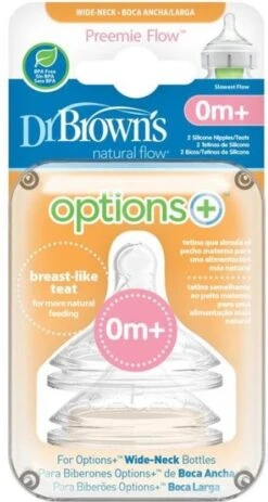 Dr. Brown's Options+ Anti-colic Speen Prematuur - Voor Brede Halsfles - 2 Stuks 10 Dr. Brown's Options+ Anti-colic Speen Prematuur - Voor Brede Halsfles - 2 Stuks -Peuterpaleis Winkel 640x1200