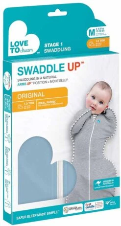 Love To Dream™ Babyslaapzak Swaddle Up™ - Inbakeren - Baby 3-6 Maanden - 6-8.5 Kg - All Season - Oud Blauw -Peuterpaleis Winkel 642x1200 3