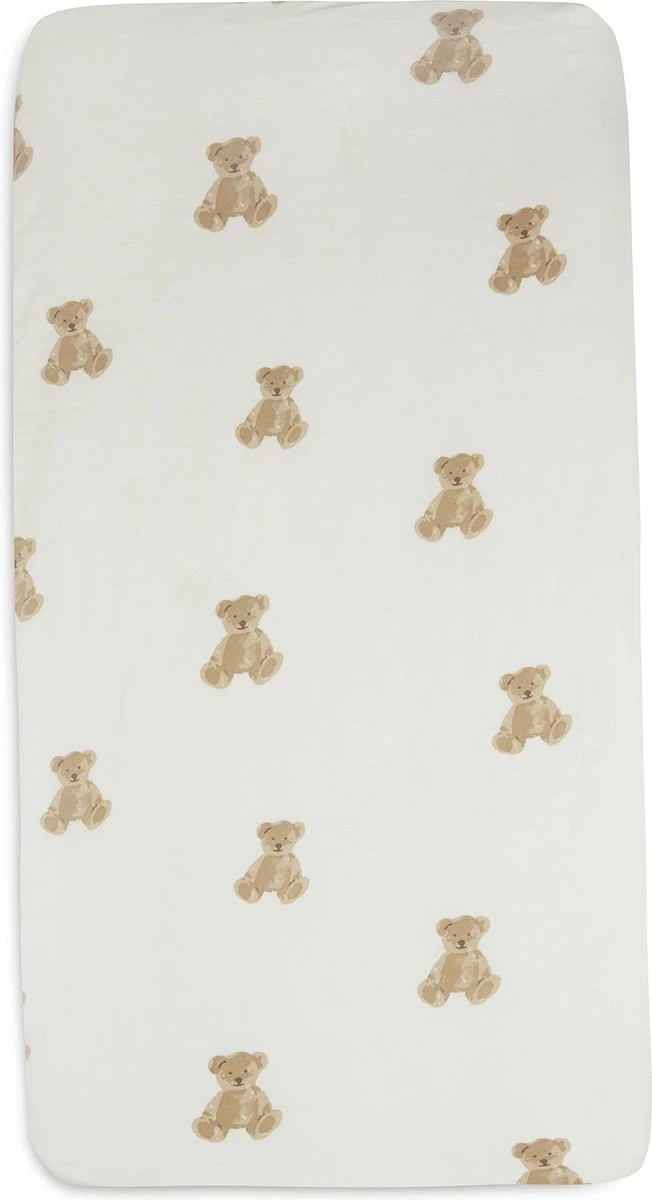 Jollein Baby Hoeslaken Jersey 60x120cm - Teddy Bear 4 Jollein Baby Hoeslaken Jersey 60x120cm - Teddy Bear - Afbeelding 2