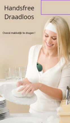 Elektrische Draadloze Borstkolf - Handsfree & Draagbaar – Incl. 30 Moedermelk Bewaarzakjes -Peuterpaleis Winkel 688x1200 4