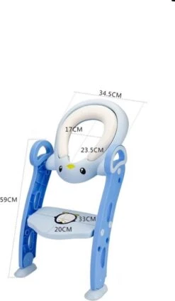 Universeel Toilet Training Met Trapje - Blauw - Opvouwbaar WC Bril Verkleiner Met Handvaten En Opstapje - Zindelijkheid Training - Toilet Bril Zitje - Zacht Rubber Afneembaar En Wasbaar Zitje - Urinoirs Voor Peuters Leeftijd: 2 Tot 7 Jaar -Peuterpaleis Winkel 700x1200 1