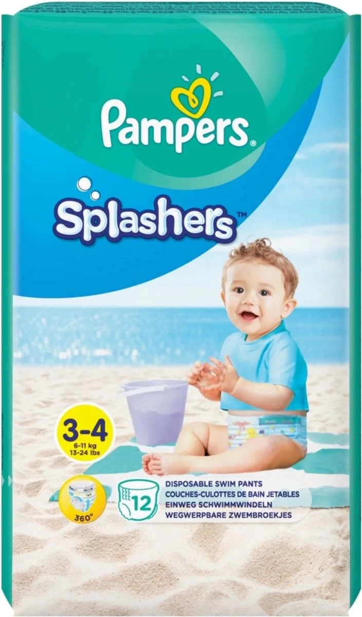 Pampers® Pampers Splashers 12 Wegwerpbare Zwemluiers - Maat 3-4 5 Pampers® Pampers Splashers 12 Wegwerpbare Zwemluiers - Maat 3-4 - Afbeelding 3