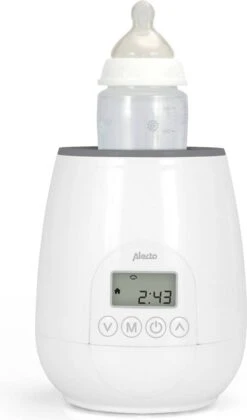 Alecto BW-700 - Snelle Digitale Flessenwarmer 500W Voor Opwarmen, Steriliseren En Ontdooien - Inclusief Stoomkap - Bediening Via Display - Wit -Peuterpaleis Winkel 706x1200 3