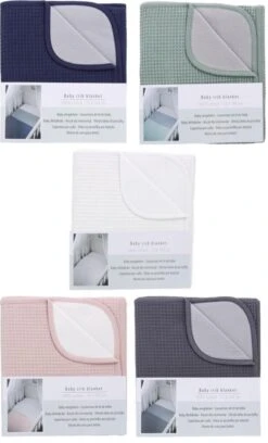 Merkloos Baby Wiegdeken | Katoen Ledikant Deken | Babydekentje | Wikkeldeken | Wafel | Mintgroen -Peuterpaleis Winkel 726x1200 3