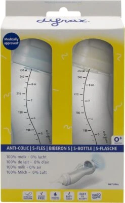 Difrax - S-Fles Duopack - Wit/Blauw - 250ml - 0+ Maanden -Peuterpaleis Winkel 738x1200 6