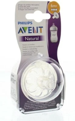 Philips Avent SCF044/27 Natural Speen - 6m+ - 2 Stuks -Peuterpaleis Winkel 739x1200