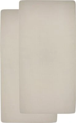 Meyco Uni Hoeslaken Co-sleeper - 2-pack - Sand - 50x90cm -Peuterpaleis Winkel 743x1200 6
