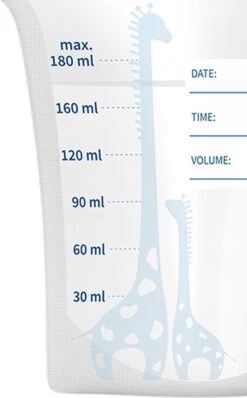 Babyono - Moedermelk Bewaarzakjes - Moedermelkbewaarzakjes - Gemakkelijke Etiketteren - 180 Ml - 30 Stuks - 1084 -Peuterpaleis Winkel 745x1200 2