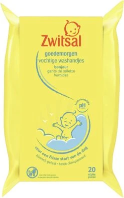 Zwitsal Goedemorgen Baby Vochtige Washandjes - 20 Stuks -Peuterpaleis Winkel 751x1200