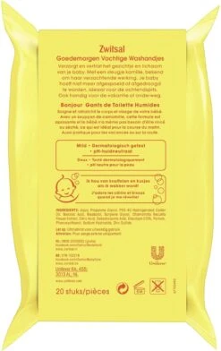 Zwitsal Baby Goedemorgen Vochtige Washandjes - 4 X 20 Stuks - Voordeelverpakking -Peuterpaleis Winkel 756x1200