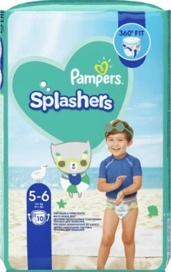 Pampers® Pampers Splashers - Maat 5-6 (14+ Kg) - 10 Wegwerpbare Zwemluiers -Peuterpaleis Winkel 757x1200