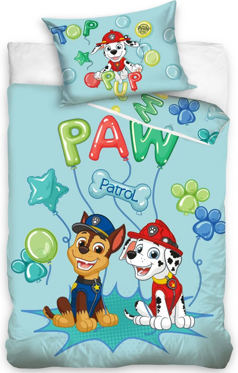 PAW Patrol BABY Dekbedovertrek, Balloon - 100 X 135 Cm - Katoen 3 PAW Patrol BABY Dekbedovertrek, Balloon - 100 X 135 Cm - Katoen