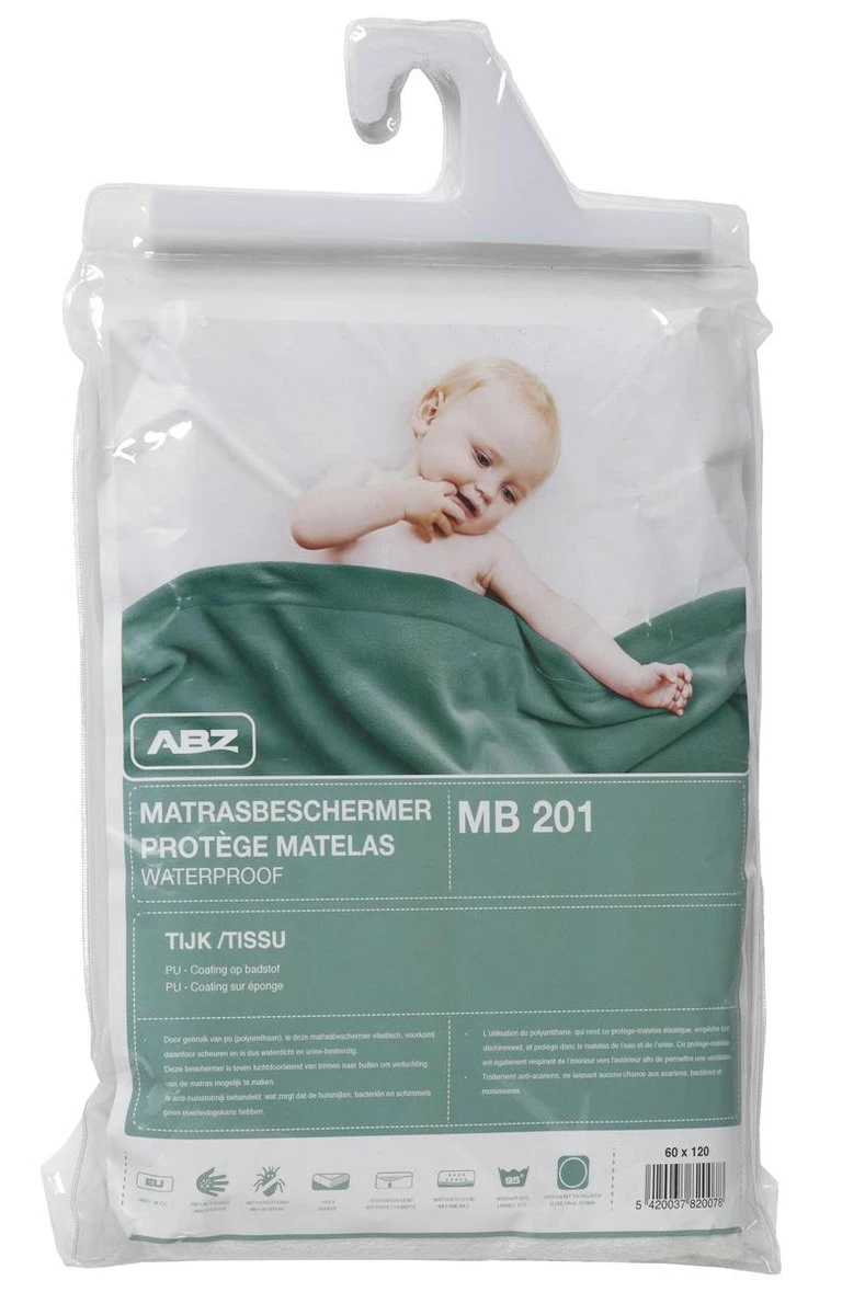 ABZ Waterdicht Hoeslaken 75x95 Cm - Wit 3 ABZ Waterdicht Hoeslaken 75x95 Cm - Wit