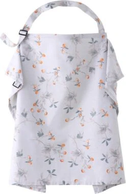 Merkloos Borstvoedingsdoek - Voedingsdoek - Afschermdoek - Grijs Gebloemd