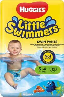 Huggies Little Swimmers - Zwemluiers - Maat 3/4 - (7 Tot 15 Kg) - Voordeelverpakking - 36 Stuks -Peuterpaleis Winkel 788x1200