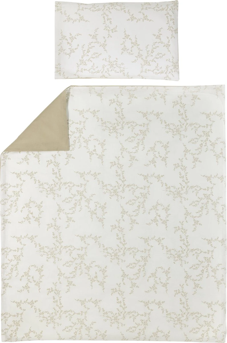 Meyco - Dekbedovertrek Ledikant - Branches - Sand - 100x135cm 3 Meyco - Dekbedovertrek Ledikant - Branches - Sand - 100x135cm