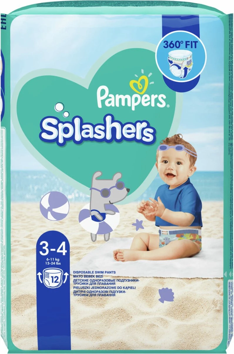Pampers® Pampers Splashers 12 Wegwerpbare Zwemluiers - Maat 3-4 3 Pampers® Pampers Splashers 12 Wegwerpbare Zwemluiers - Maat 3-4