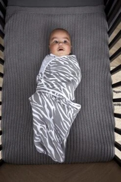 SwaddleMeyco Inbakerdoek Zebra - 0-3 Maanden - Grijs -Peuterpaleis Winkel 799x1200 81