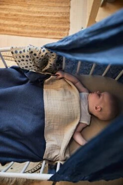 Jollein Baby Deken Wieg 75x100cm Basic Knit - Jeans Blue -Peuterpaleis Winkel 799x1200 98