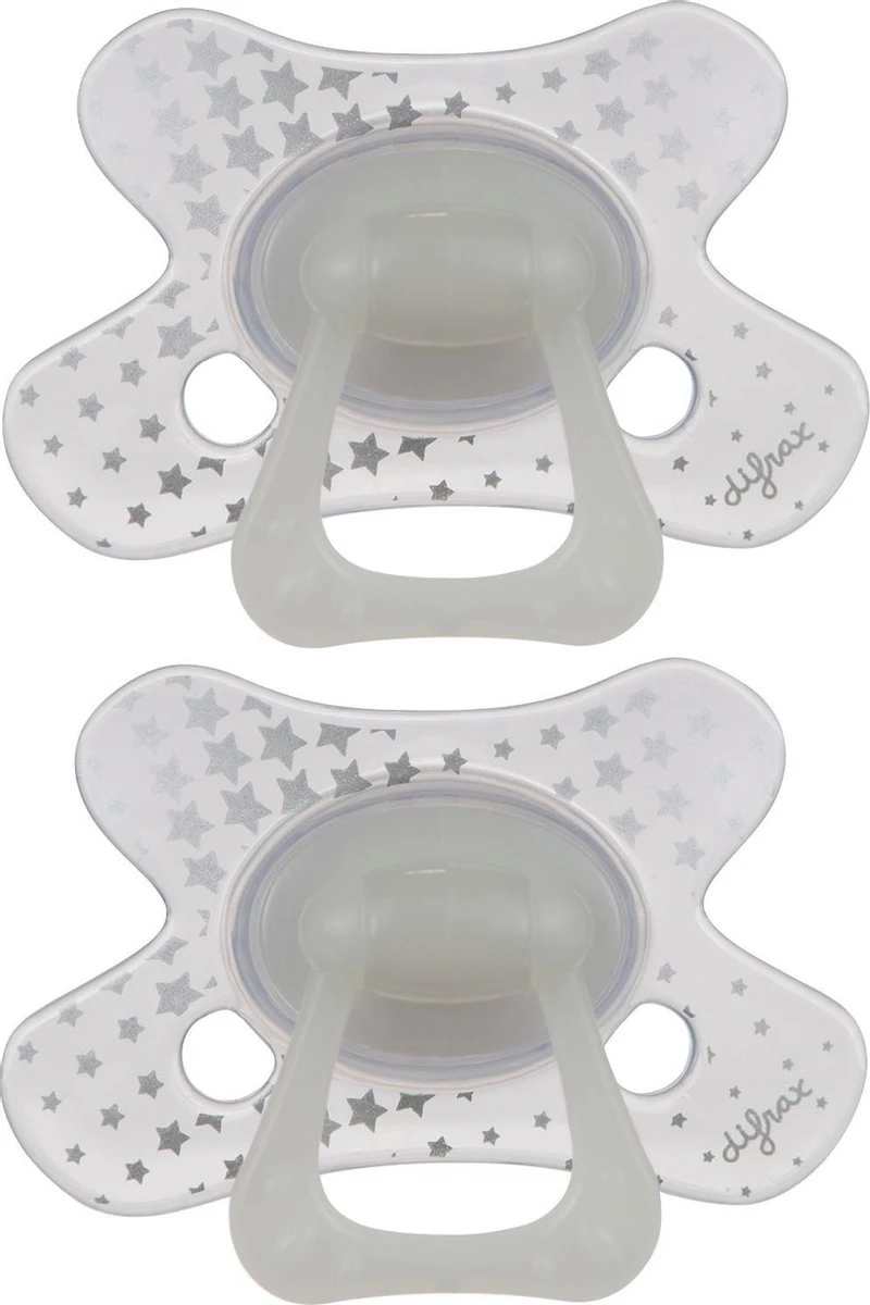 Difrax Fopspeen 20+ Maanden Natural Speen - Glow In The Dark - 2 Stuks 3 Difrax Fopspeen 20+ Maanden Natural Speen - Glow In The Dark - 2 Stuks
