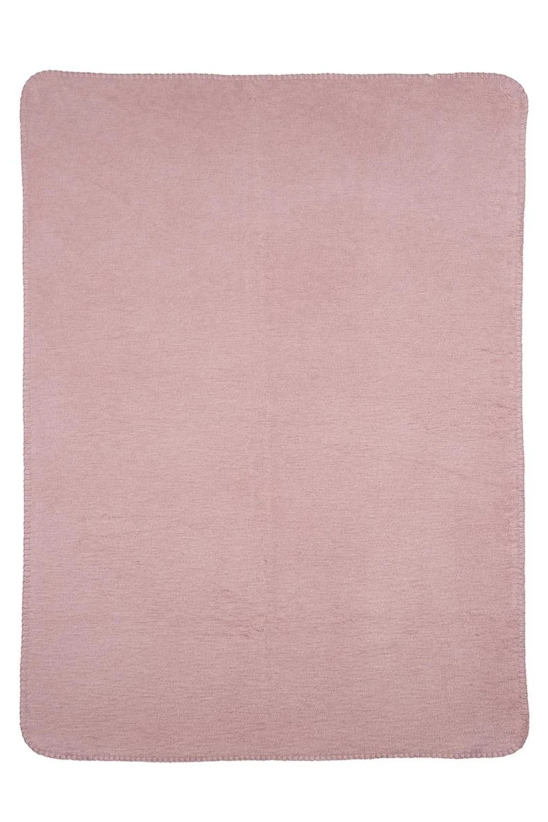 Meyco Wiegdeken Uni - 75x100 Cm - Oudroze 4 Meyco Wiegdeken Uni - 75x100 Cm - Oudroze - Afbeelding 2