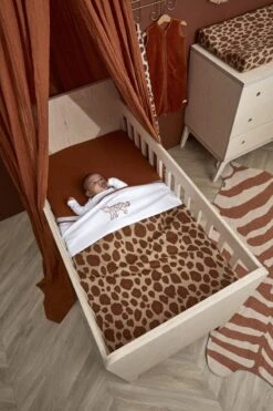 Meyco Panter Met Velvet Wiegdeken - 75x100 Cm - Camel -Peuterpaleis Winkel 800x1200 213