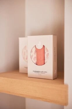 Jollein Hydrofiel Multidoek Meadow 70x70cm - Rosewood - 3 Stuks -Peuterpaleis Winkel 800x1200 30