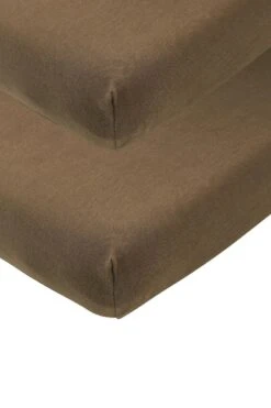 Meyco Jersey Hoeslaken Ledikant 2-pack - Chocolate - 60x120cm