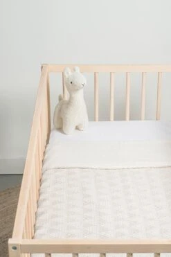 Jollein Baby Deken Wieg 75x100cm River Knit - Cream White/Coral Fleece -Peuterpaleis Winkel 800x1200 348