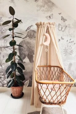 Jollein Baby Laken Wieg 75x100cm Snake - Pale Pink -Peuterpaleis Winkel 800x1200 385