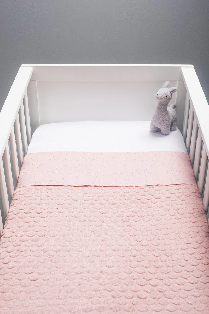 Jollein Baby Laken Ledikant 120x150cm Mini Dots - Blush Pink 4 Jollein Baby Laken Ledikant 120x150cm Mini Dots - Blush Pink - Afbeelding 2