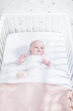 Jollein Baby Laken Wieg 75x100cm Love You - Grey -Peuterpaleis Winkel 800x1200 391