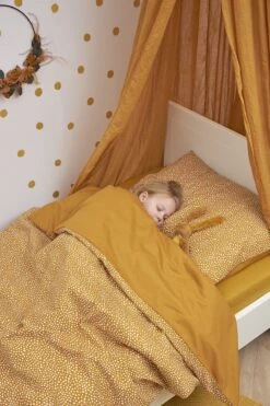 Meyco Cheetah/Uni Dekbedovertrek Ledikant - Honey Gold - 100x135cm -Peuterpaleis Winkel 800x1200 426