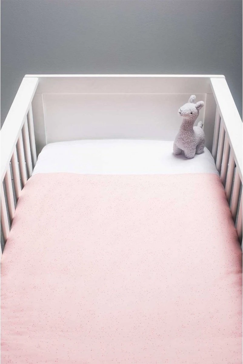 Jollein Baby Laken Ledikant 120x150cm Mini Dots - Blush Pink 5 Jollein Baby Laken Ledikant 120x150cm Mini Dots - Blush Pink - Afbeelding 3