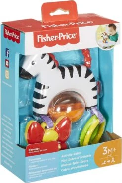 Fisher Price - Activity Zebra - Rammelaar - Speeltje En Bijtring - Grijpspeelgoed -Peuterpaleis Winkel 803x1200 5