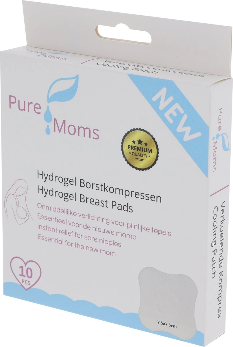 Pure Moms - Hydrogel Pads - Tepelbeschermers - NIEUW - 10 Stuks - Award Winnaar - Verkoeling Van Gevoelige Of Pijnlijke Tepels Helpt Bij Herstel - Direct Verkoelend Effect - Borstvoeding - Essentiële Hulp Als Nieuwe Moeder - Kraam Cadeau - Babyshower 3 Pure Moms - Hydrogel Pads - Tepelbeschermers - NIEUW - 10 Stuks - Award Winnaar - Verkoeling Van Gevoelige Of Pijnlijke Tepels Helpt Bij Herstel - Direct Verkoelend Effect - Borstvoeding - Essentiële Hulp Als Nieuwe Moeder - Kraam Cadeau - Babyshower