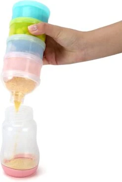 Merkloos 2 Delig - Multifunctioneel Melkpoeder Dispenser - Reis Melkpoeder Doseerdoosjes - Draagbare Snack Box - 4 Laags + 3 Laags Kinder - Babyvoeding Bewaarbakjes Met Schenktuit - Poeder Toren - Multi- Compartiment Snack Doosjes -Peuterpaleis Winkel 808x1200 4