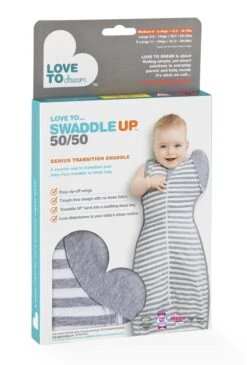 Love To Dream™ Babyslaapzak Swaddle Up™ - Inbakeren Afbouwen - Baby 4-6 Maanden - 6-8.5 Kg - All Season - Grijs -Peuterpaleis Winkel 811x1200 4