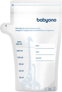Babyono - Moedermelk Bewaarzakjes - Moedermelkbewaarzakjes - Gemakkelijke Etiketteren - 180 Ml - 30 Stuks - 1084 -Peuterpaleis Winkel 813x1200 4