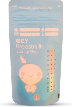 120 Stuks - Moedermelk Bewaarzakjes - Borstvoeding Zakjes - QEY (BPA Vrij) -Peuterpaleis Winkel 814x1200