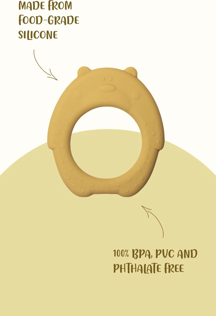 J.Børn Silicone Bijtring Beer - Sage - Bijtspeelgoed - Baby 6 J.Børn Silicone Bijtring Beer - Sage - Bijtspeelgoed - Baby - Afbeelding 4