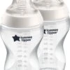 Tommee Tippee Closer To Nature - Baby Zuigflessen - Doorzichtig - 340ml - Pak Van 2 -Peuterpaleis Winkel 822x1200 1