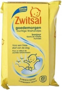 Zwitsal Goedemorgen Baby Vochtige Washandjes - 20 Stuks -Peuterpaleis Winkel 827x1200