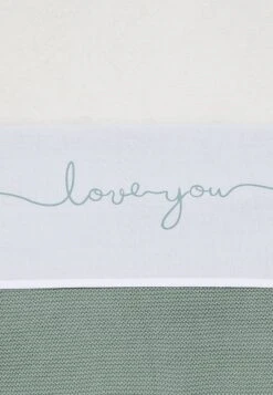 Jollein Baby Laken Wieg 75x100cm Love You - Stone Green -Peuterpaleis Winkel 830x1200 115