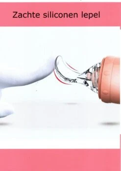 Merkloos Babyfles Met Lepel-baby/kinderbestek-100ml-BPA Vrij + 2 Bijtring/fruitspenen-rose -Peuterpaleis Winkel 849x1200 14