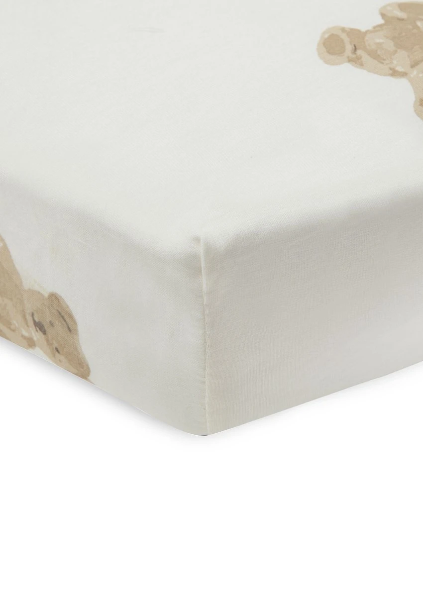 Jollein Baby Hoeslaken Jersey 60x120cm - Teddy Bear 6 Jollein Baby Hoeslaken Jersey 60x120cm - Teddy Bear - Afbeelding 4