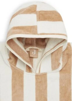 Jollein Badponcho Stripe Terry - Biscuit - GOTS -Peuterpaleis Winkel 858x1200 1